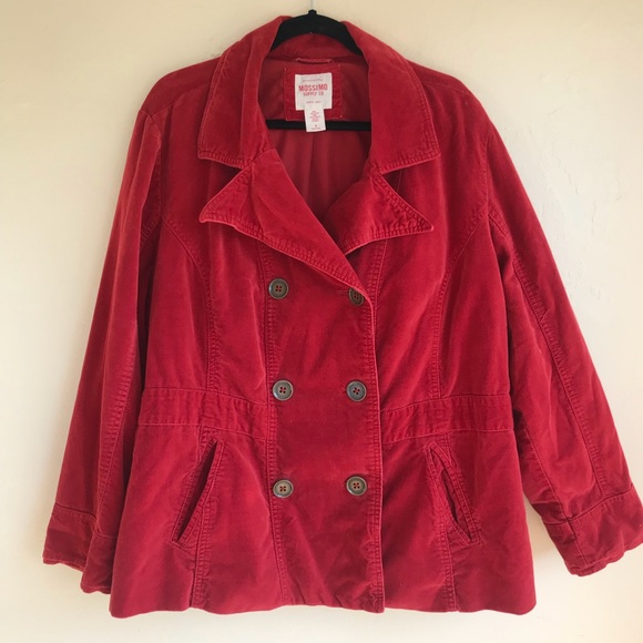 Mossimo Supply Co. Jackets & Blazers - Mossimo Red Velour Lined Jacket